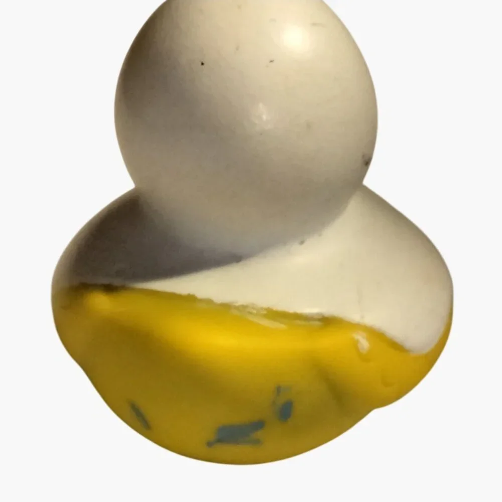 Rubber Ducky Ghost Duck Bath Toy White Yellow Small Collectible - Picture 6 of 6